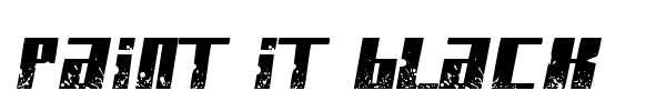 Paint It Black font preview